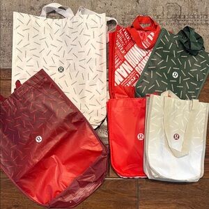 Lululemon Reusable Tote Bags Set of 6